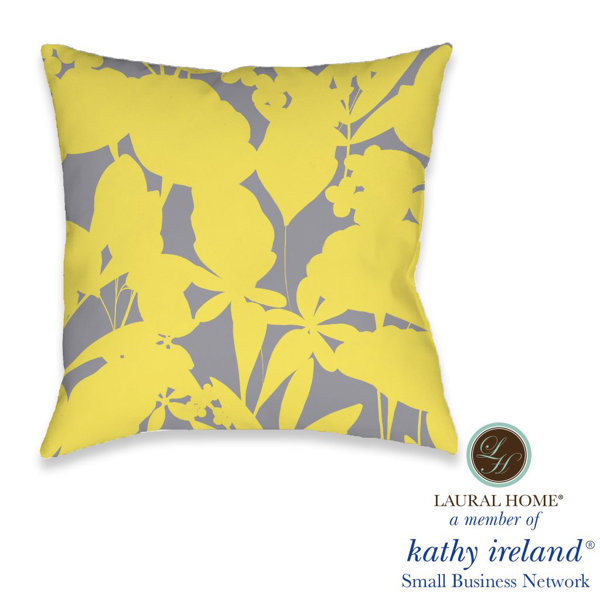 kathy ireland HOME Illuminating Floral 18" x 18" Decorative Pillow